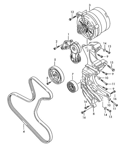 Audi Q7 2007 2009 Pieces De Fixation Et De Raccord P Alternateur Courroie Multipistes