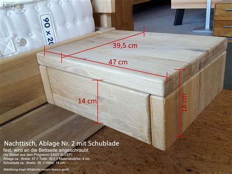 Fest Nachttisch Ablage Mit Schublade Zum Anschrauben F R Alle Betten
