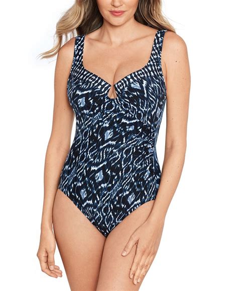 Miraclesuit Womens Palatium Colorblock Escape Underwire One Piece