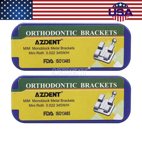 10X Dental Orhodontic Bracket Monoblock Metal Braces MIM Mini Roth 022