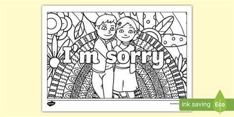 I M Sorry Mindful Colouring Page Teacher Made Twinkl