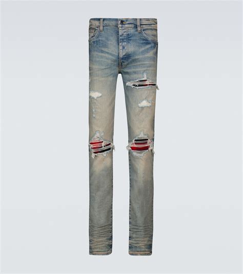 Amiri Mx1 Plaid Jeans In Blue For Men Lyst