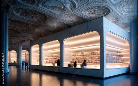 Futuristic Library Architectural Design Built With Glass And Concrete