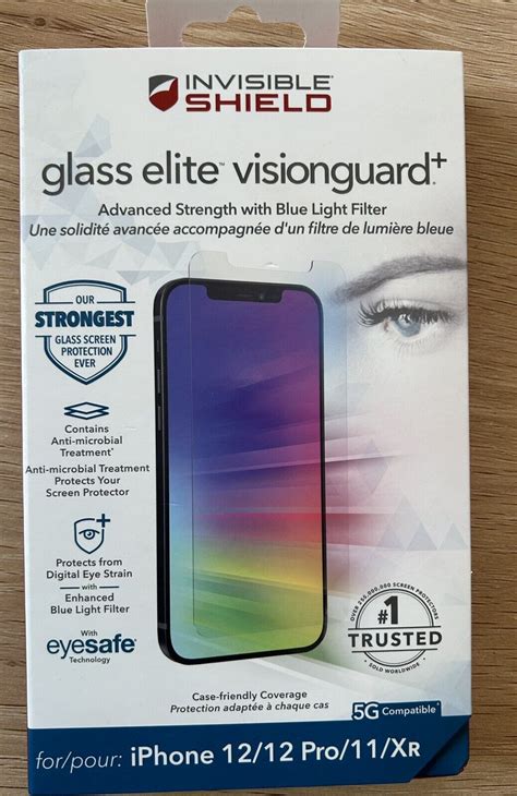 New Zagg Iphone 12 12 Pro 11 Xr Invisible Shield Glass Elite Visionguard Ebay