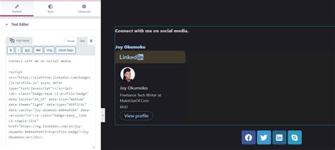 How To Add A Linkedin Profile Badge To Your Blog Online Resume Or Website
