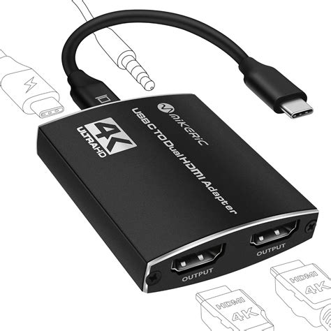 Usb C Auf Dual Hdmi Adapter 4k 60hz A Hdmi Kabel 06 M Enthalten