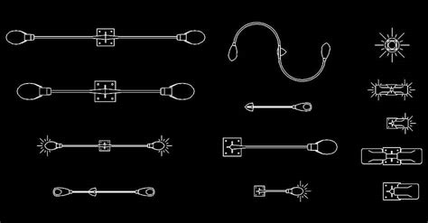 Bloques Autocad Postes De Luz Faroles En Alzado Dwg Dwgautocad