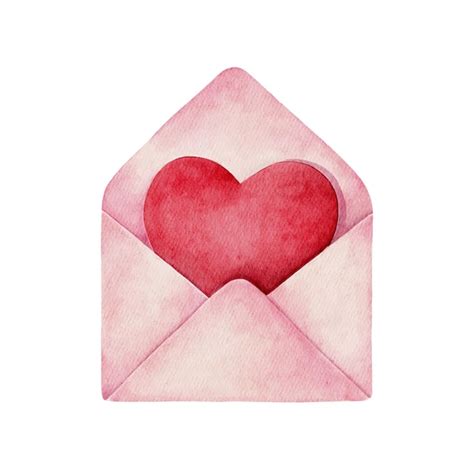 Envelope Aberto Cora O Vermelho Dentro Da Carta De Amor Para O Dia