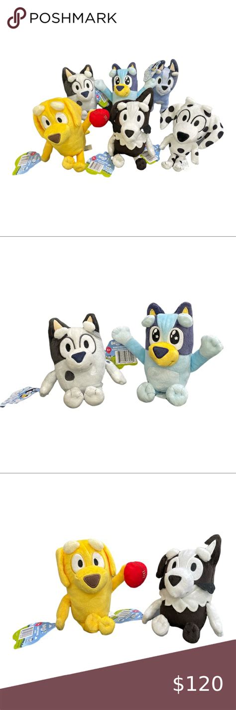 Bluey and Friends 8” Plush Bundle - Bluey Mackenzie Socks Chloe Muffin ...