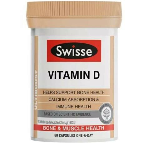 Swisse Vitamin D Vit D 1000iu 1000 Iu 60 Caps Lazada Indonesia