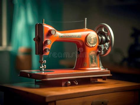 Vintage Retro Sewing Machine Stock Illustration Illustration Of