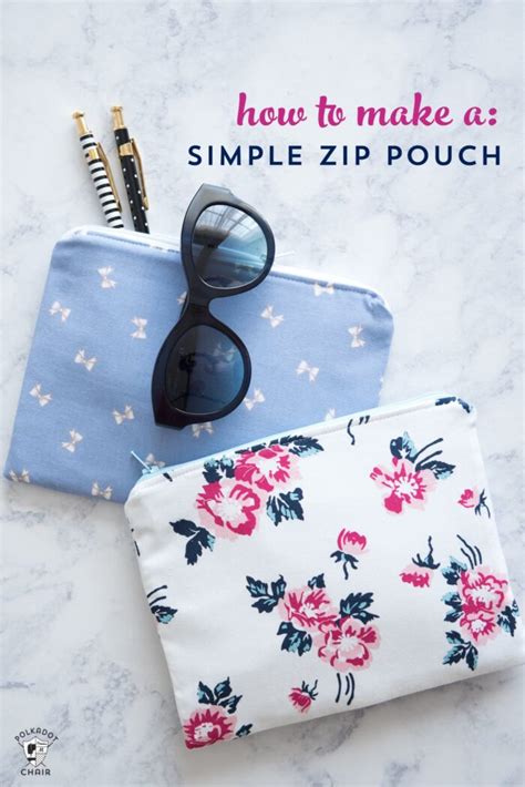 How to Make a Simple Zipper Pouch - The Polka Dot Chair