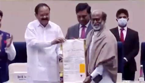 Superstar Rajinikanth Receives The Dadasaheb Phalke Award At 67th