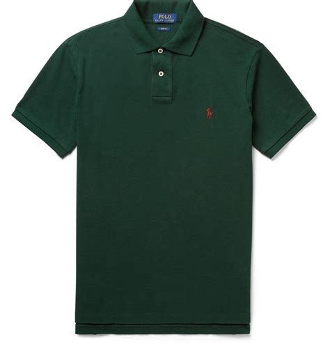 Polo Ralph Lauren Slim Fit Cotton Piqué Polo Shirt Dark Green Polo Ralph Lauren