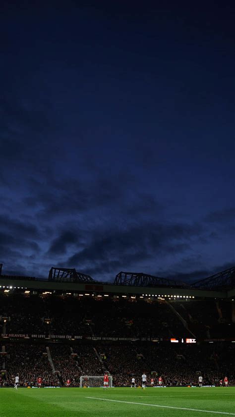 Download Old Trafford Stadium Night Sky Wallpaper | Wallpapers.com