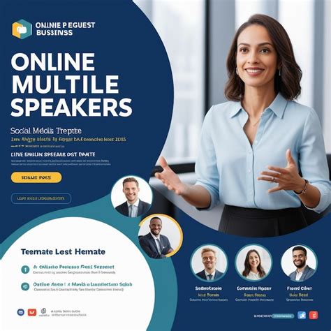 Online Multiple Guest Speaker Business Live Conference Social Media