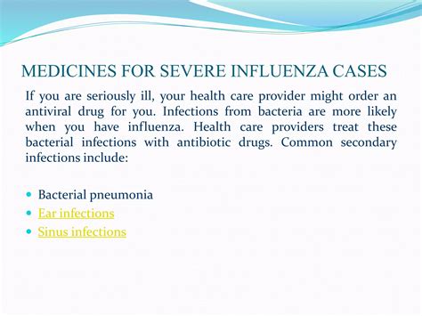 Influenza Symptoms Causes Treatment And Prevention Ppt