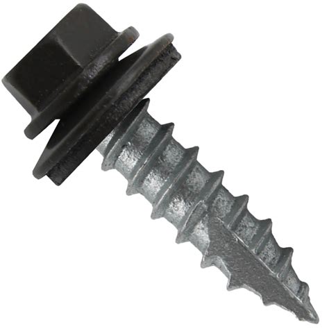 #14 Metal ROOFING SCREWS: (250) Screws x 1" DARK BRONZE Hex Head Sheet ...