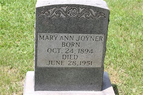 Mary Ann Annie” Childress Joyner 1894 1951 Memorial Find A Grave