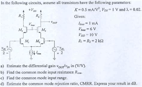 Solved In The Following Circuits Assume All Transistors Chegg