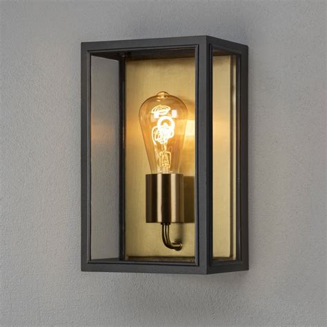 Konstsmide Carpi Medium Ip Exterior Wall Light In Black Brass