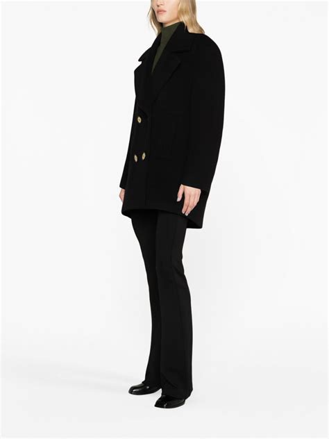 Pinko Double Breasted Wool Blend Coat Farfetch