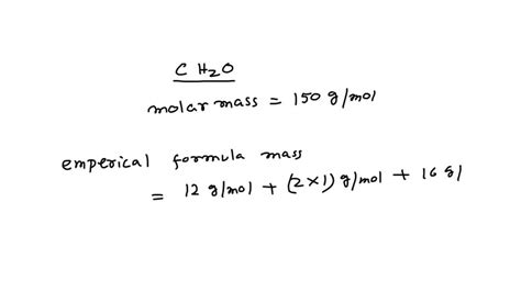 Solved What Is The Molecular Formula Of A Compound With An Empirical