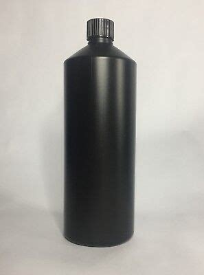 Empty Ml Litre Black Hdpe Plastic Bottle Black Screw On Cap