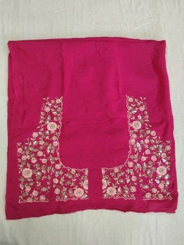 Embroidered Bemberg Cotton Blouse Fabric At Rs Piece Cotton