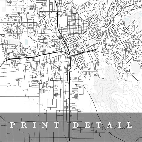 Santa Rosa Map Santa Rosa California City Map Home Town | Etsy