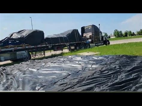 SEVEN HOURS TO LOAD AND TARP Tarp Tarping Flatbed