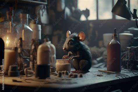 Rat experiment lab genarative AI Stock Illustration | Adobe Stock