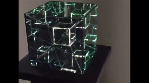 Tesseract Hypercube 4th Dimension Infinity Mirror Art Sculpture By