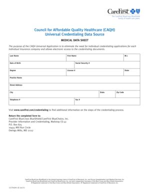 Fillable Online Caqh Medical Provider Data Sheet Caqh Medical Provider