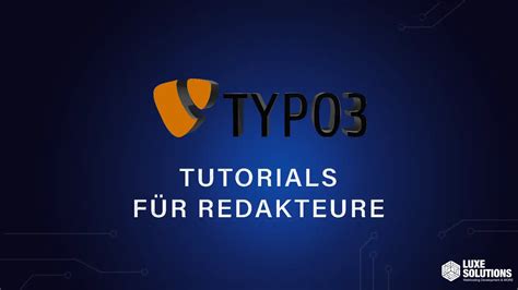 Typo3 Tutorial für Redakteure Teil 1 Das Backend kennen lernen