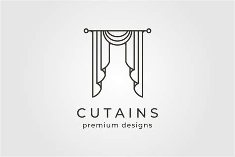 Curtain Fabric Logo Vector Symbol Illustration Design