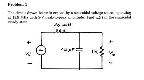 Solved Problem The Circuit Drawn Below Is Excited By A Chegg