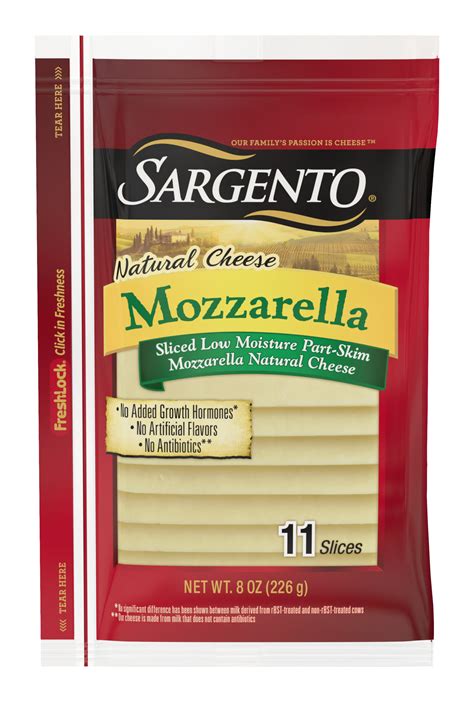 Sargento® Sliced Mozzarella Natural Cheese 11 Slices