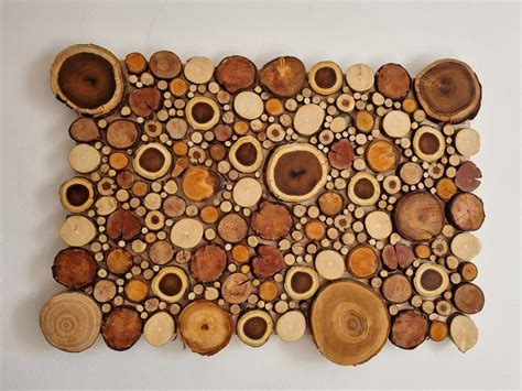 Log Wall Art, Wood Wall Art, Log Slice Mosaic, Log Slice Wall Art, Log Decor, Bespoke Orders ...