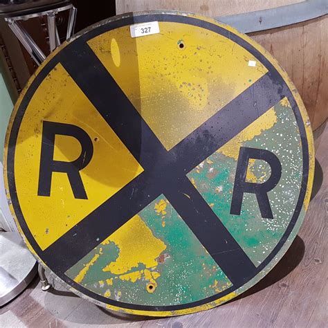 VINTAGE RAILROAD CROSSING SIGN