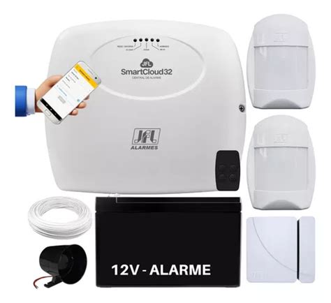 Kit Alarme Jfl Smart Cloud Wifi Ethernet App Sensores