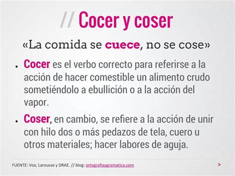 Cocer Y Coser Spanish Pins Spanish Classroom Vocabulary Sew