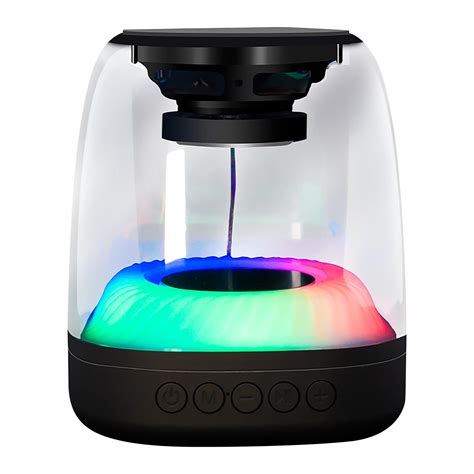 VALSEEL Computer Speakers RGB Transparent Glass Bluetooth 5.0 Audio Computer Desktop Outdoor ...