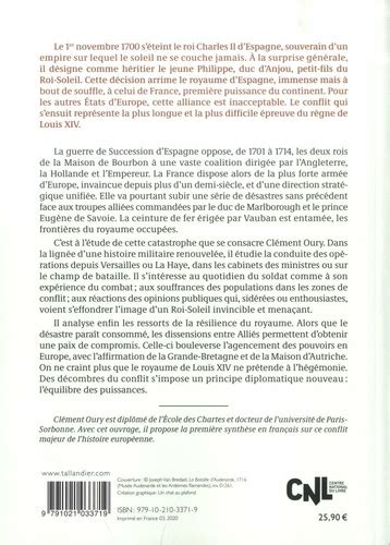 La Guerre de Succession d Espagne La fin Clément Oury Livres