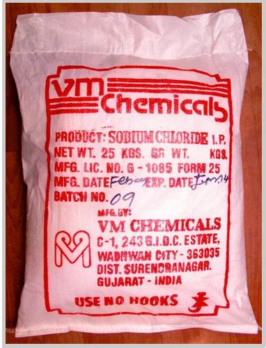 Sodium Chloride IP BP 25 Kg Bag At Best Price In Wadhwan ID 19151264273