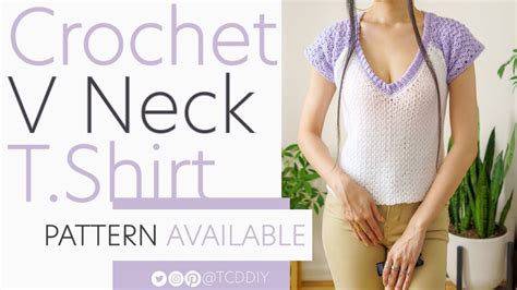 Crochet V Neck T Shirt Pattern And Tutorial Diy Youtube