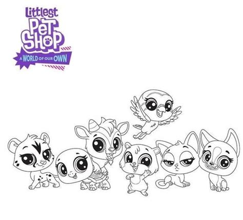 Coloriage Les animaux de Petshop dessin gratuit à imprimer