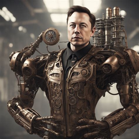 KREA AI Create A 3D Render Of Elon Musk As A Steampunk Ins