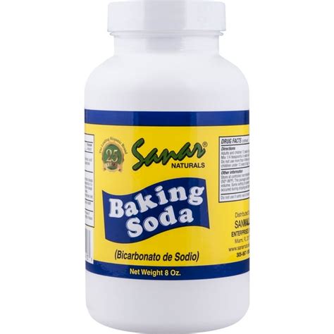 Sanar Naturals Baking Soda Sodium Bicarbonate Bloating Antacid 8 Oz