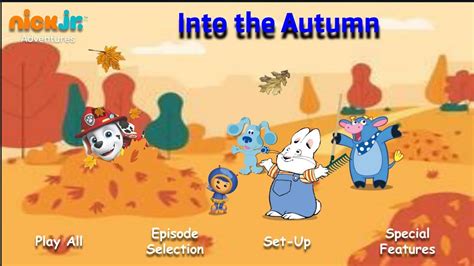 Nick Jr Adventures Into The Autumn Dvd Menu My Version Youtube